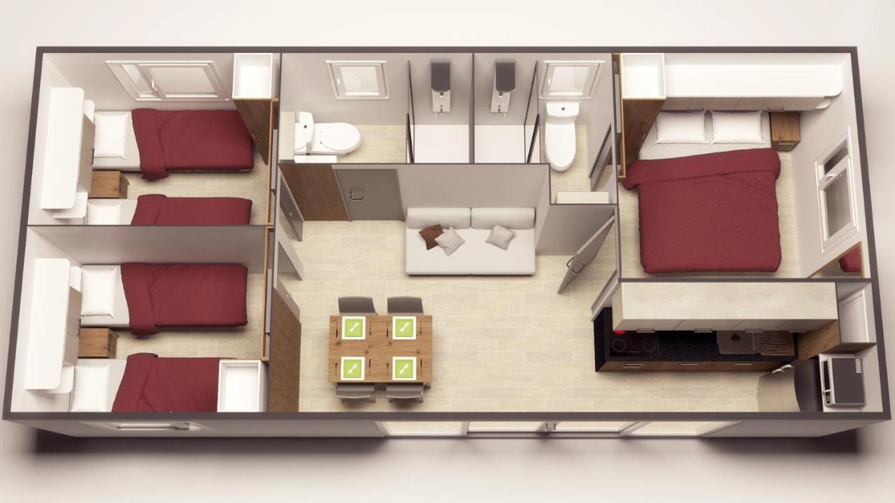 Mobile Homes Camping Santa Marina, Lanterna Tar-Vabriga Exteriör bild A typical layout of a mobile home